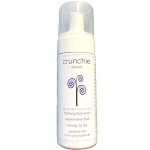 Crunchie Naturals Foaming Face Wash Lavender Rosemary Vegan New All Natural